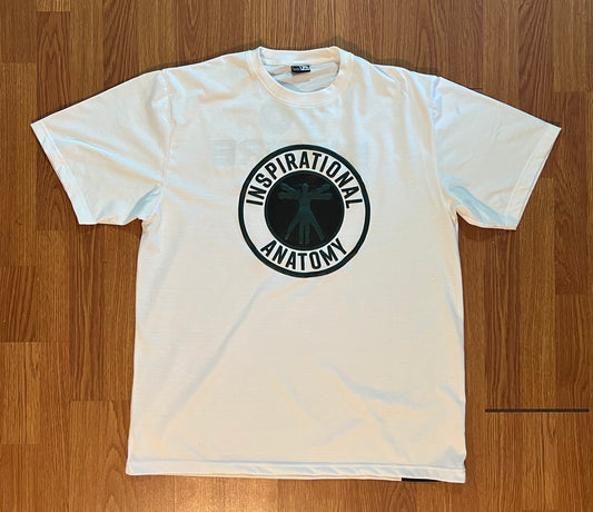 To Inspire White & Forest Green Puffer Tee