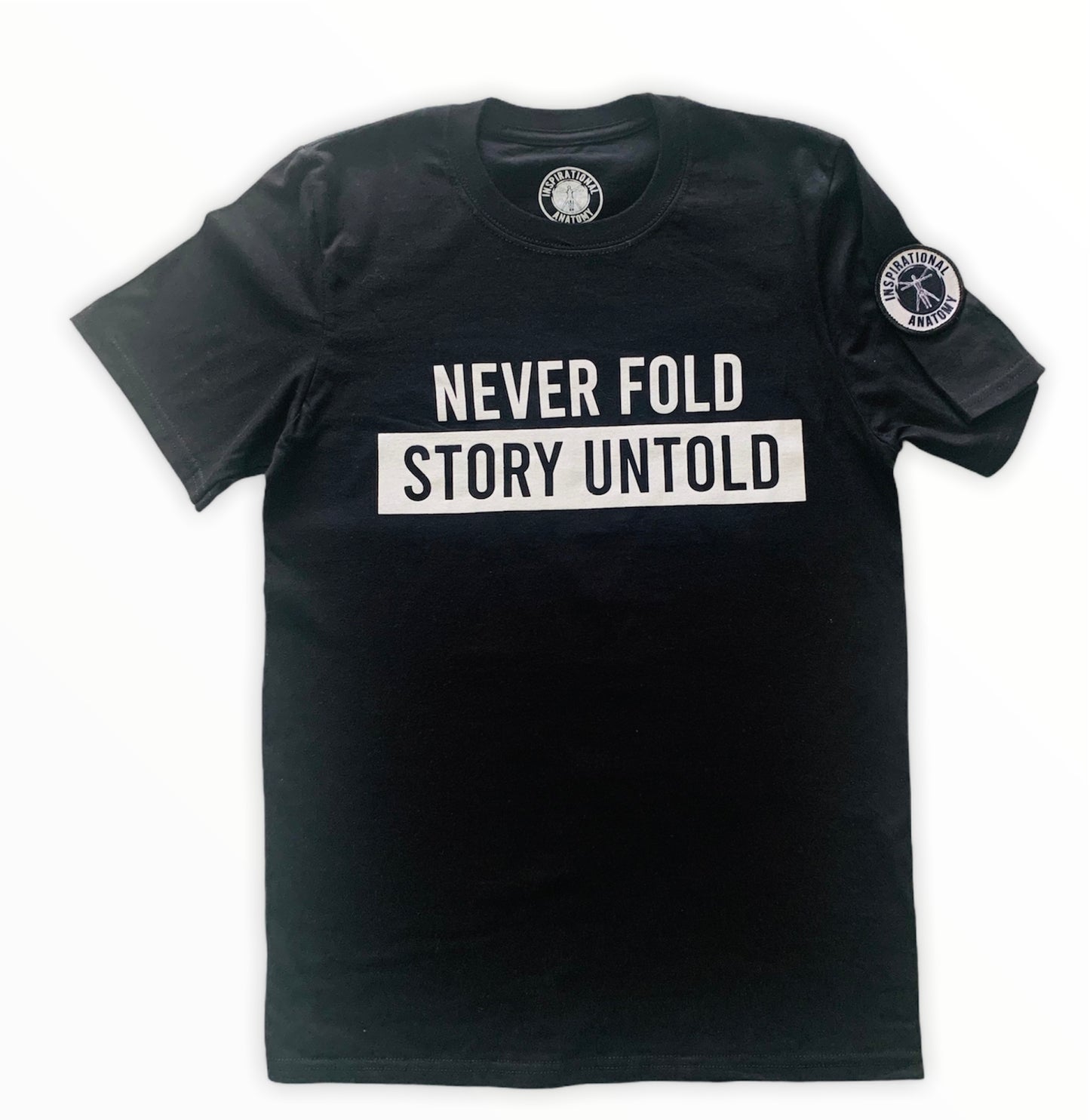 Black never fold story untold Tee