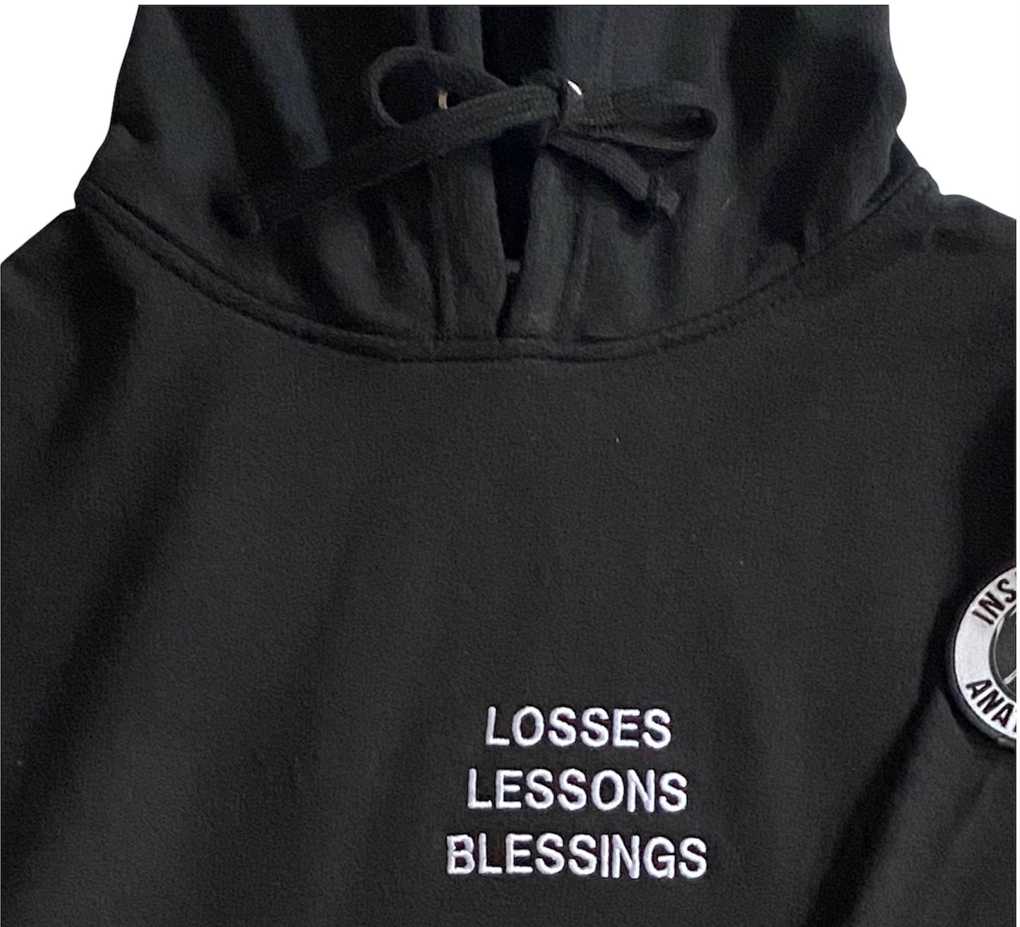 Losses, Lessons, Blessings black hoodie